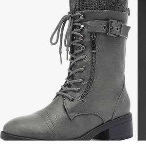 Gray winter boots